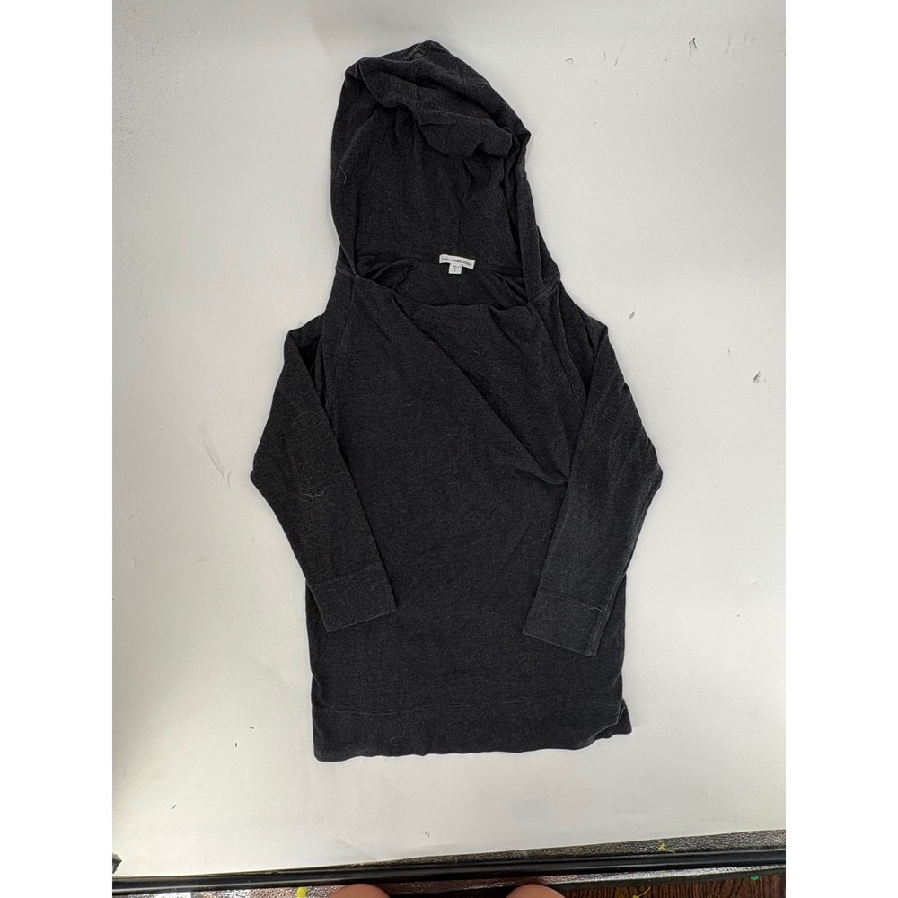 James Perse Standard Charcoal Gray Draped Hoodie WMU3941 Size 1 S Made in USA